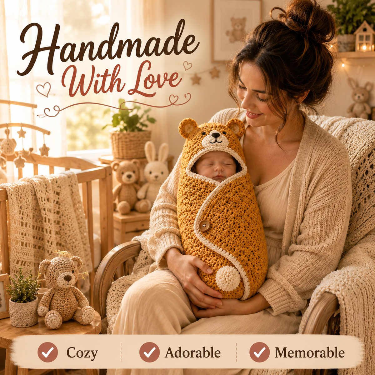 Baby Animal Cocoon Crochet Pattern β