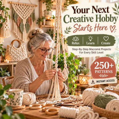 250+ Macramé Patterns Bundle – Beginner to Advanced PDF