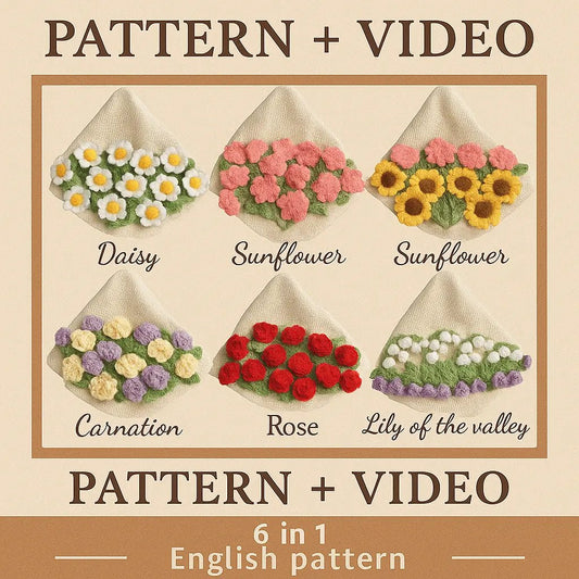 6 in 1 Crochet Flower Blanket PDF The Crochet Nook