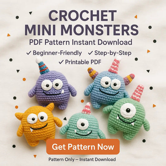 Mini Monsters Amigurumi — Crochet PDF Pattern (Halloween Set) The Crochet Nook