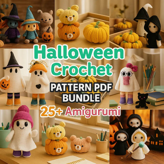 "25+ Halloween Amigurumi Crochet Patterns PDF | Ghosts, Pumpkins & Spooky DIY" The Crochet Nook