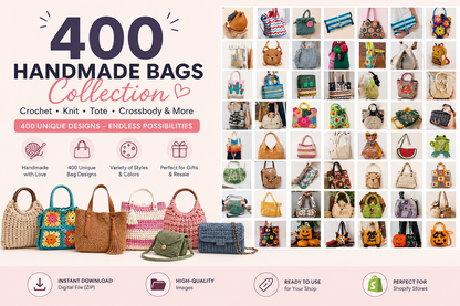 400+ Crochet Bag Patterns Bundle
