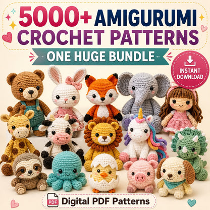 5000+ Amigurumi Crochet Patterns – PDF Bundle