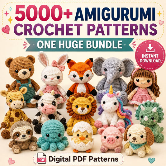 5000+ Amigurumi Crochet Patterns – PDF Bundle