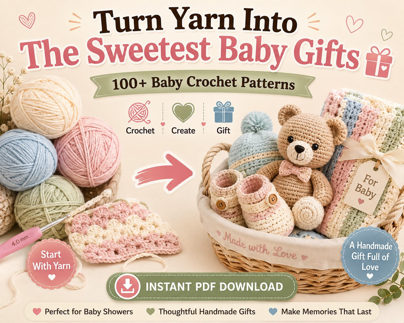 100+ Baby Crochet Patterns Bundle