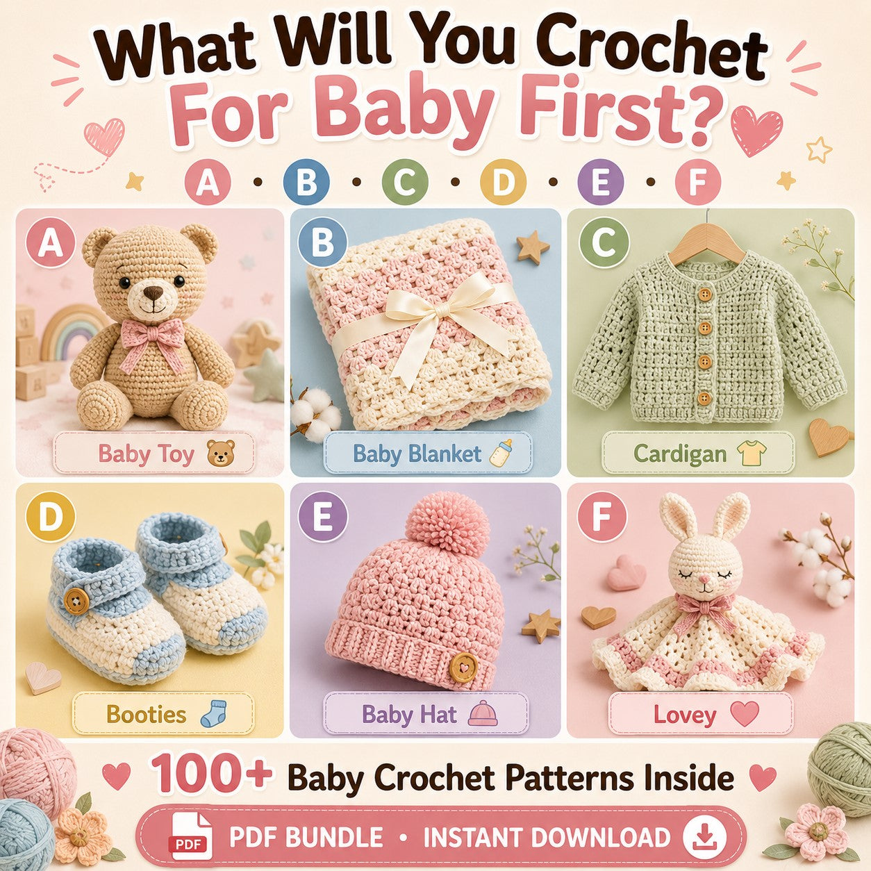 100+ Baby Crochet Patterns Bundle