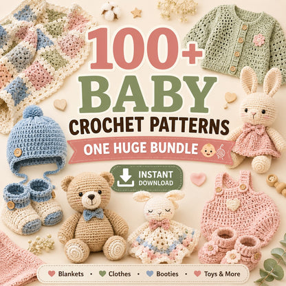 100+ Baby Crochet Patterns Bundle