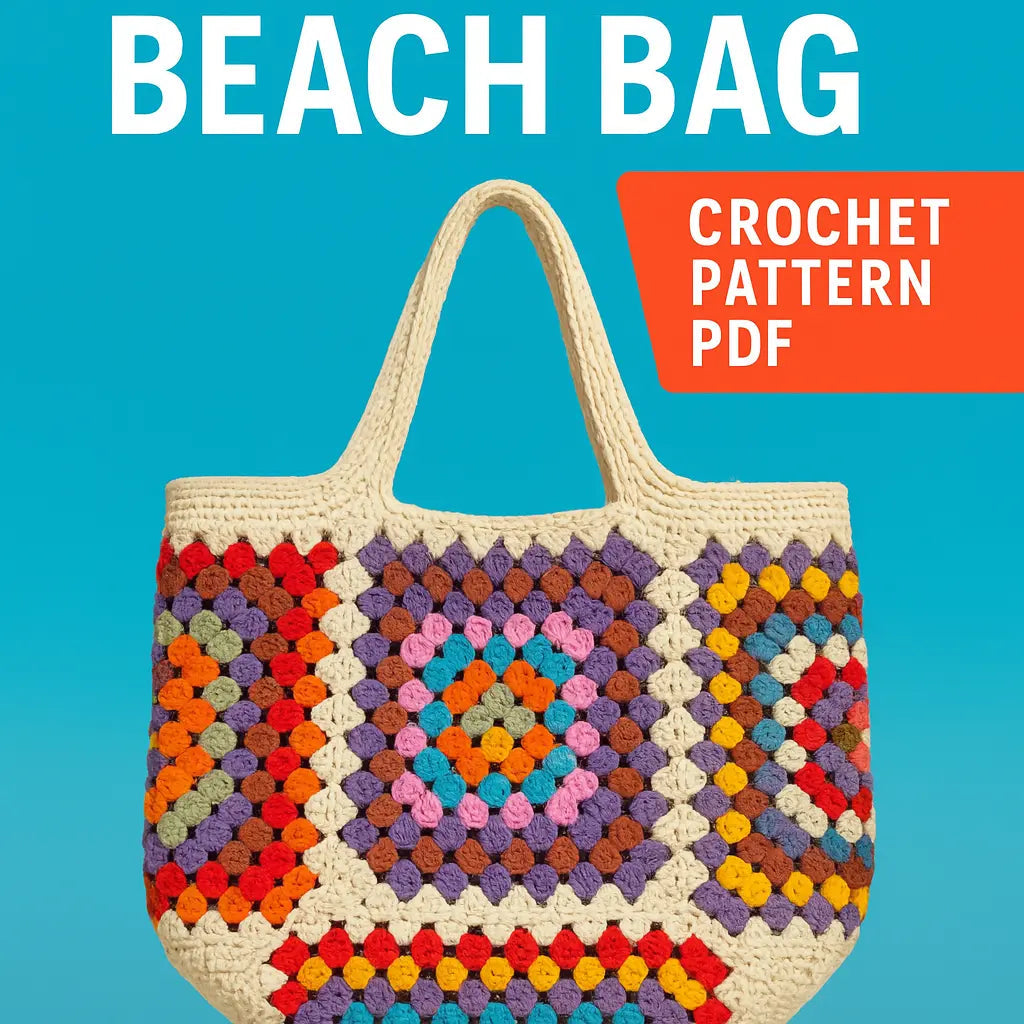 Granny Square Beach Bag Crochet Pattern The Crochet Nook
