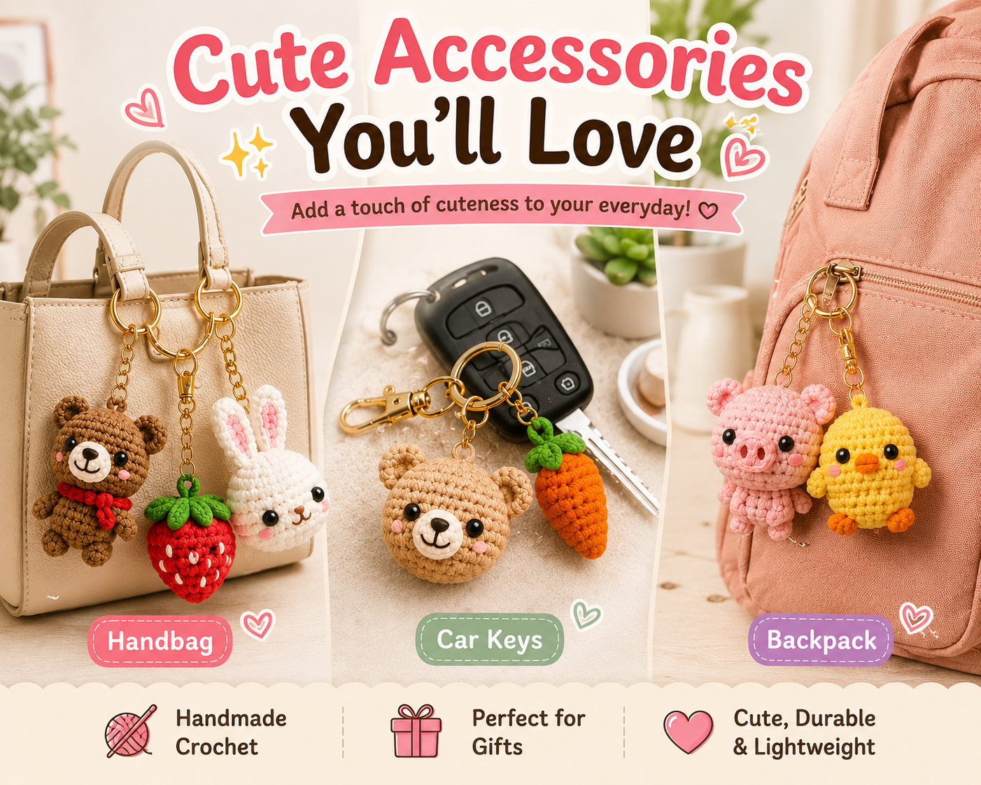 135 Keychain Amigurumi Crochet Pattern Bundle
