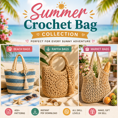 400+ Crochet Bag Patterns Bundle