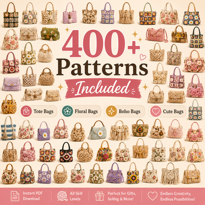 400+ Crochet Bag Patterns Bundle