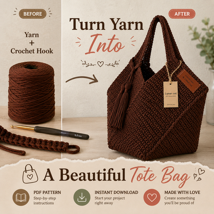 Reusable Crochet Tote Bag Pattern