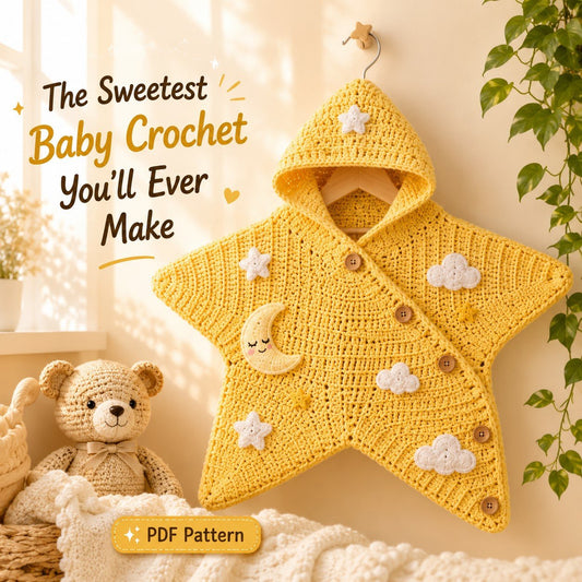 Baby Star Suit Crochet Pattern PDF – 2-in-1 - crochetnook.net