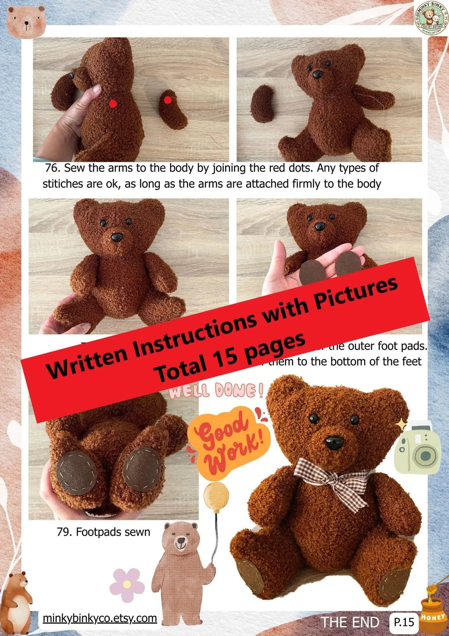 Ultimate DIY Teddy Bear Sewing Pattern (PDF) + Step-by-Step Video Tutorial – Instant Download! The Crochet Nook