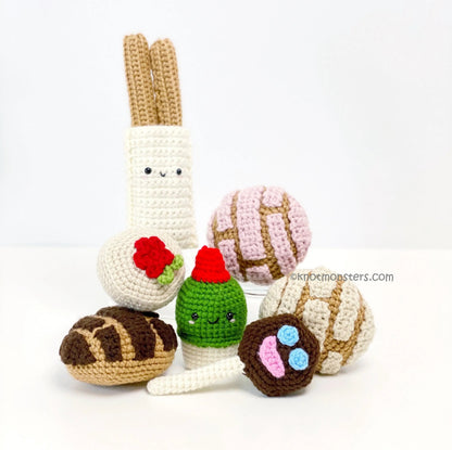 50 Sweets & Treats Crochet Pattern Bundle! EBOOK PDF KnotMonsters Amigurumi How to Beginner Easy Simple Basic Tutorial Kawaii Food Desserts