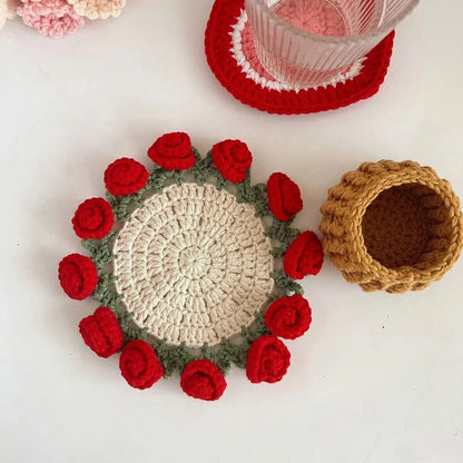 Rose Coaster & Flower Basket Crochet Pattern PDF – 5 Languages The Crochet Nook