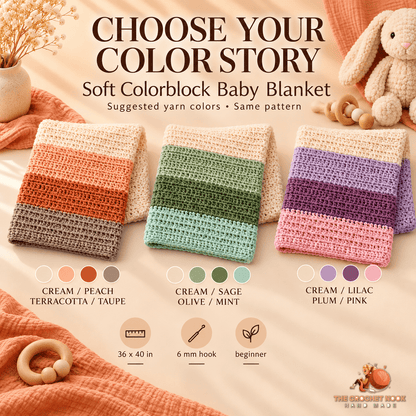 Alternative yarn colors for the colorblock blanket